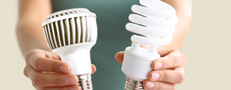 energy efficient light cfl and led bulbs